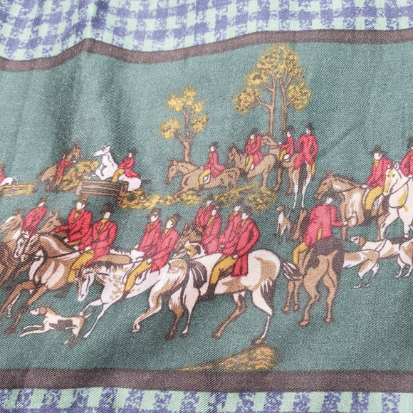 Vintage J.G. Hook Maxi Dress Womens 6 Green Plaid Gingham Equestrian Preppy Hunt - Picture 14 of 16